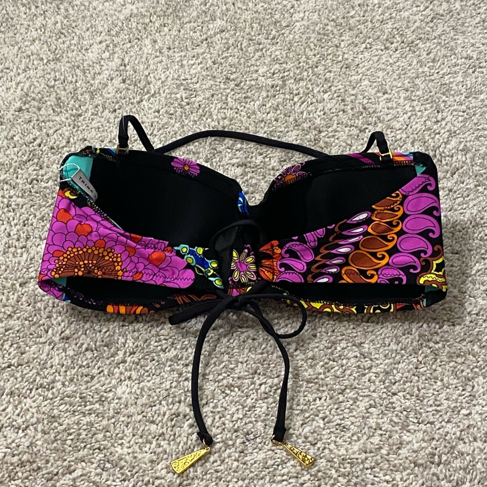 HP 5/17!! NWT Trina Turk Electric Reef Twist Bandeau Top - Picture 8 of 11